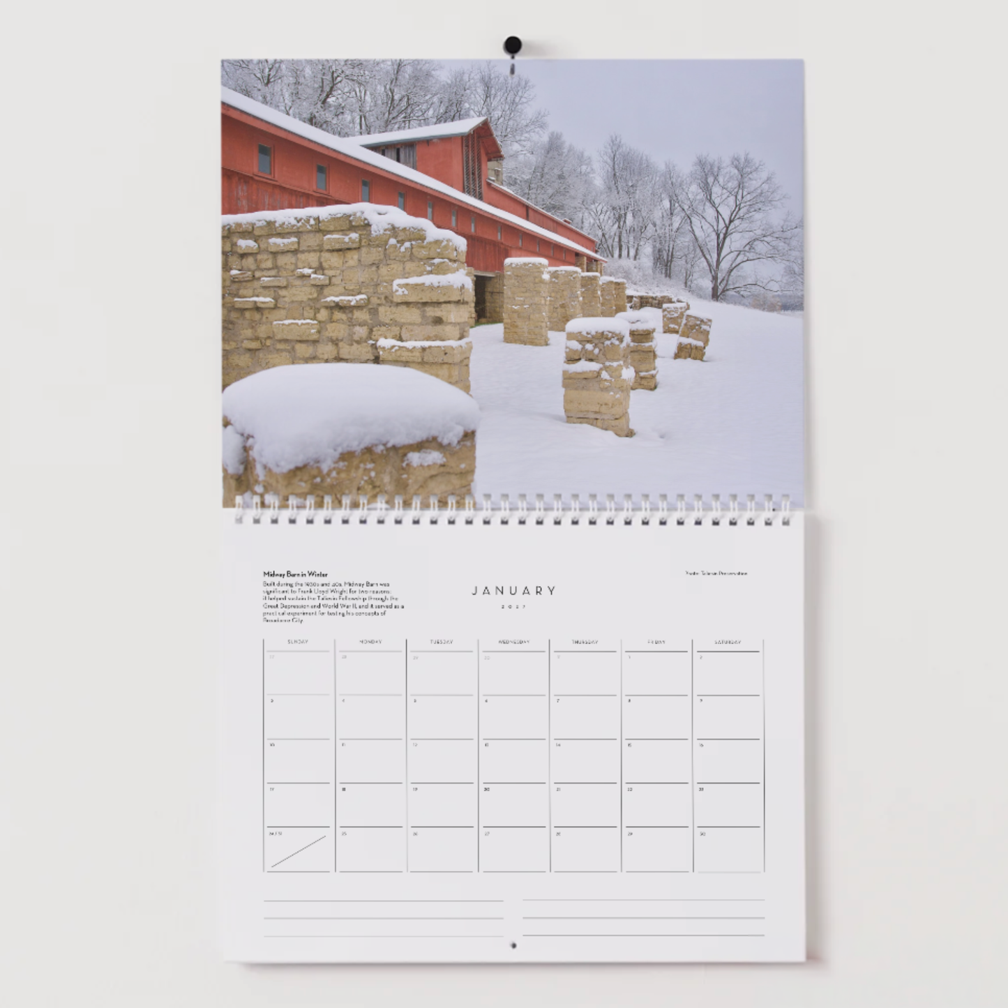 Calendar 2027 - Taliesin