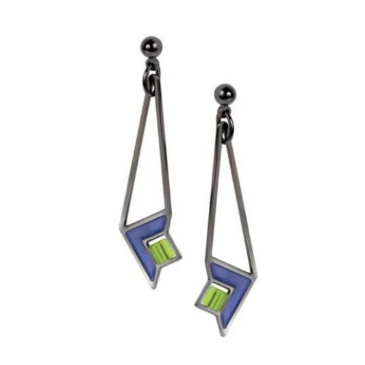 Earrings - Dana House Art Glass Blue/Green