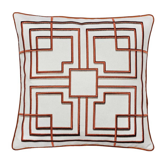 Pillow - Storer 3D Embroidered Rust
