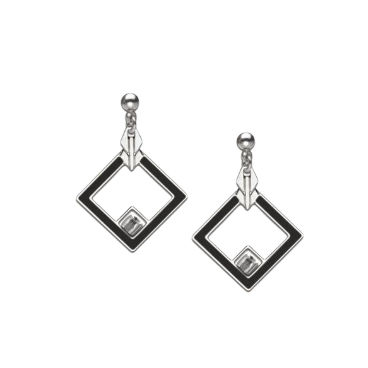 Earrings - May House Black/Crystal