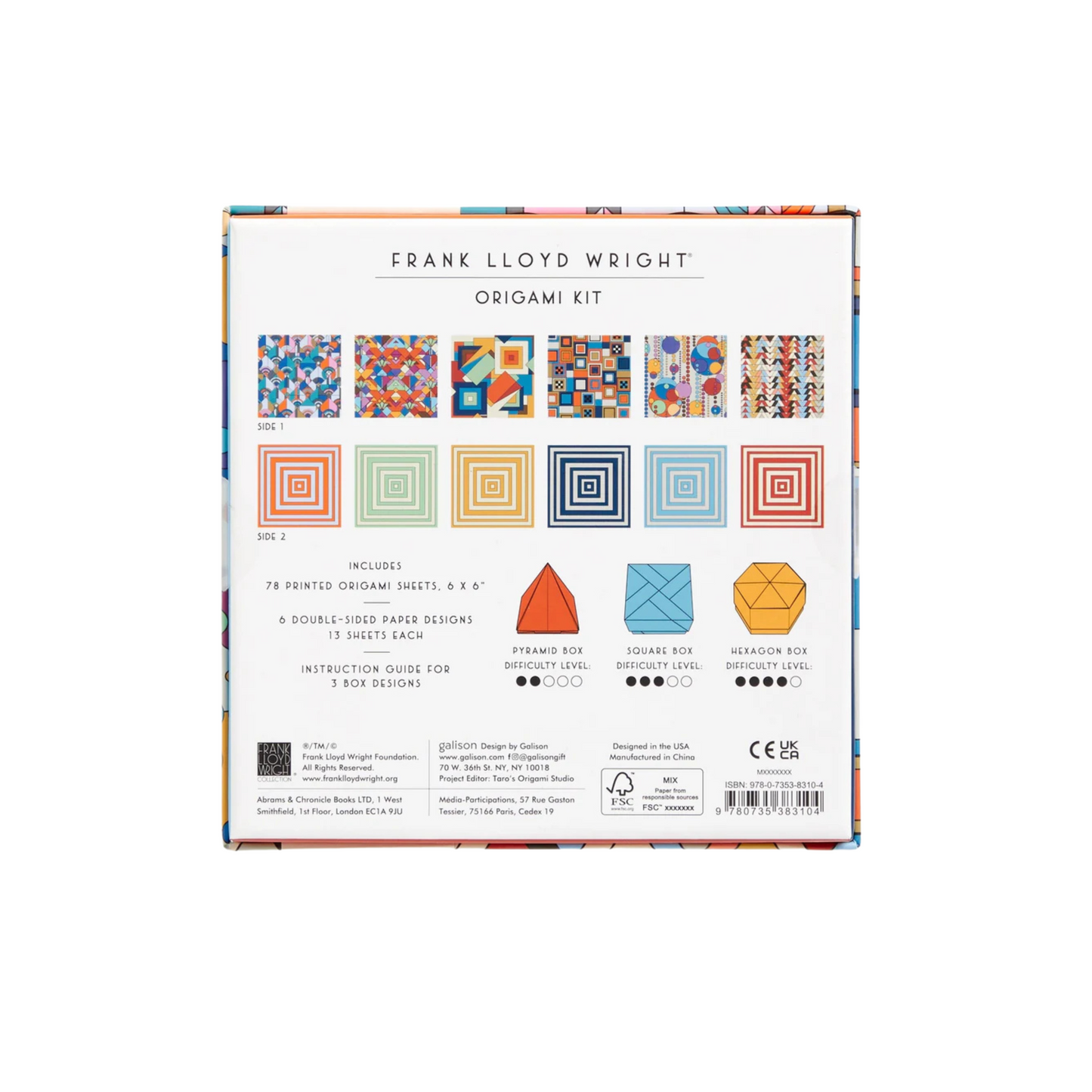 Origami Kit - Frank Lloyd Wright Designs