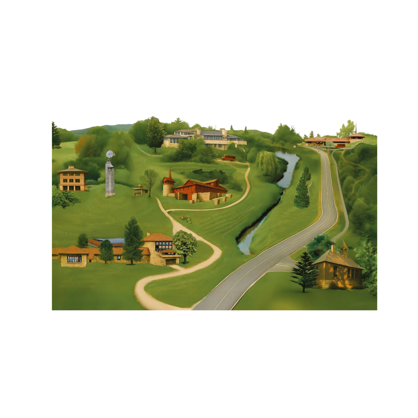 Postcard - Taliesin Map 5x7