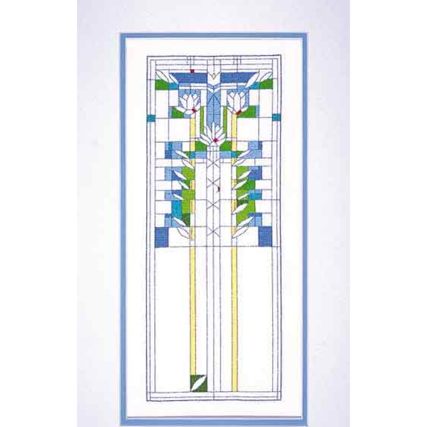 Cross-Stitch - Waterlilies Art Glass