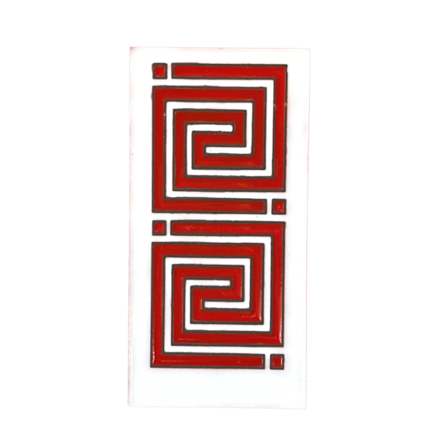 Tile - Whirling Arrow White 3"x6" no cork-back