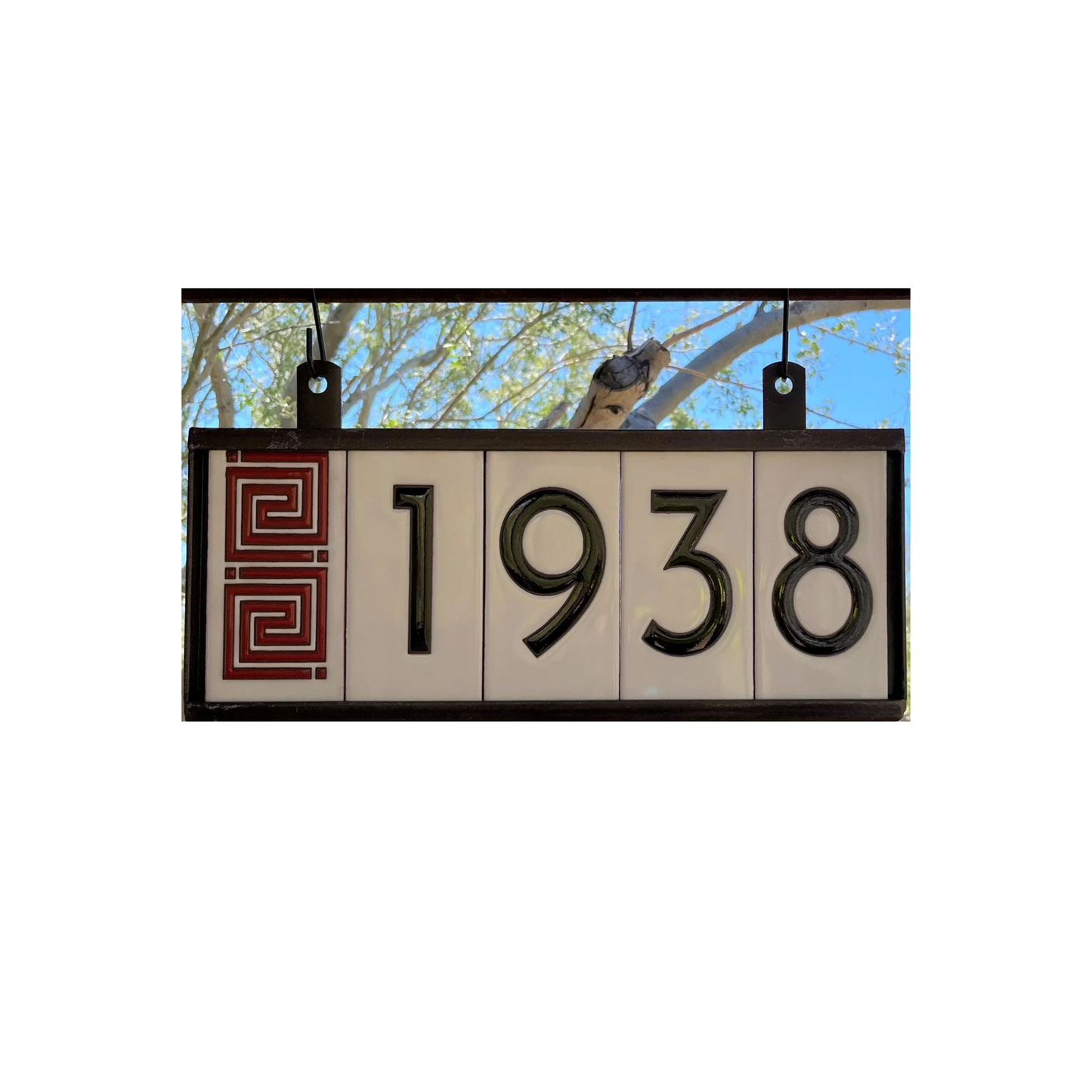 House Number Metal Tile Frames
