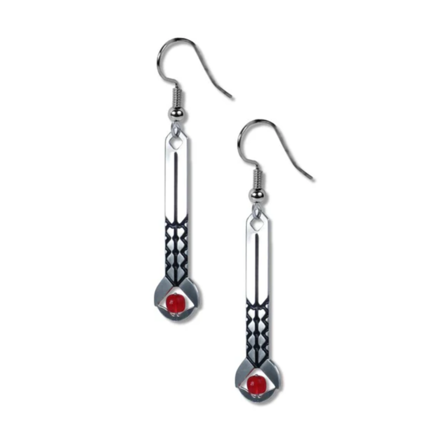 Earrings April Showers Red