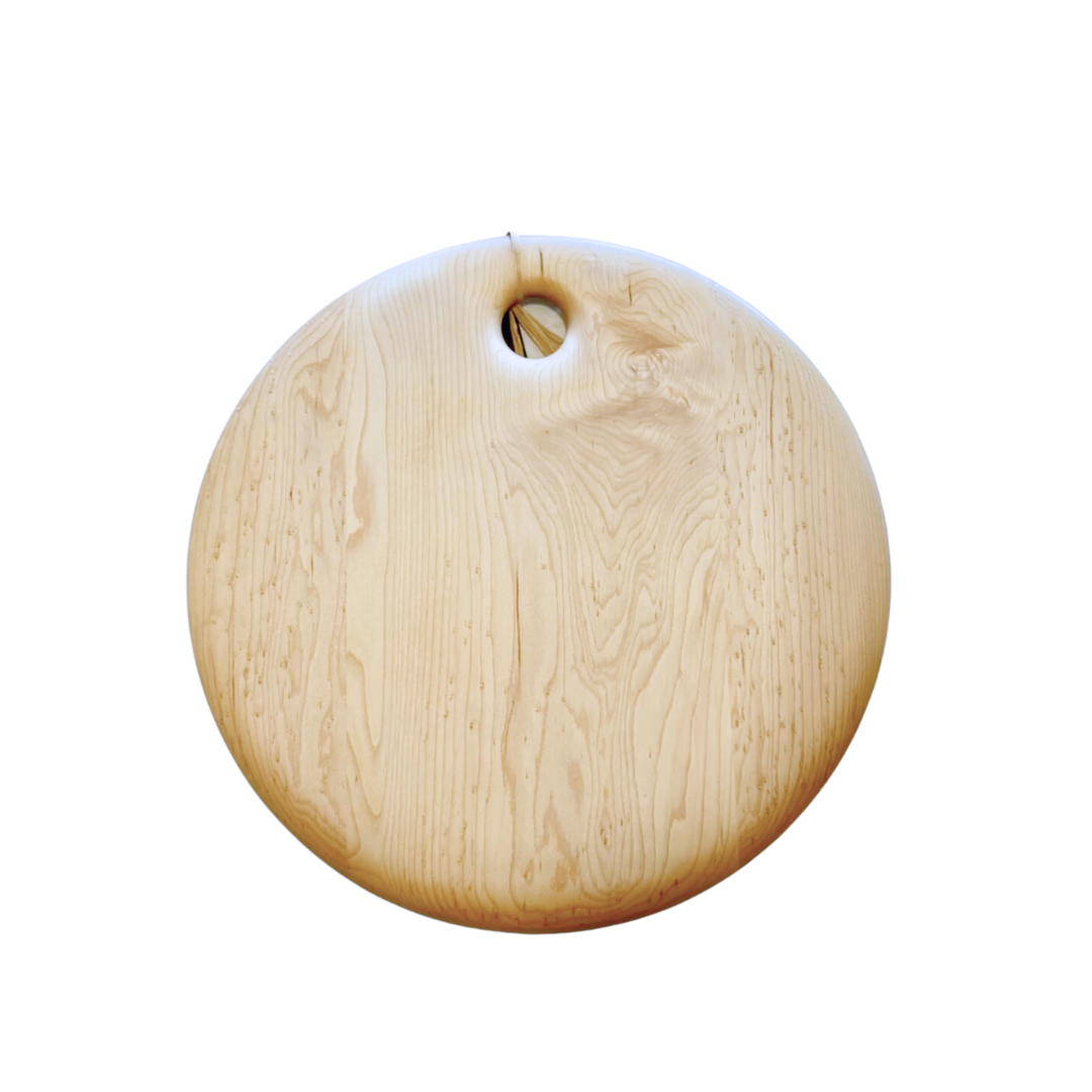 Cutting Board-Ed Wohl Birdseye Maple 14" Round