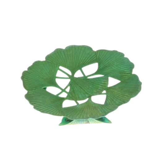 Metal Ginkgo Leaf Plate SM