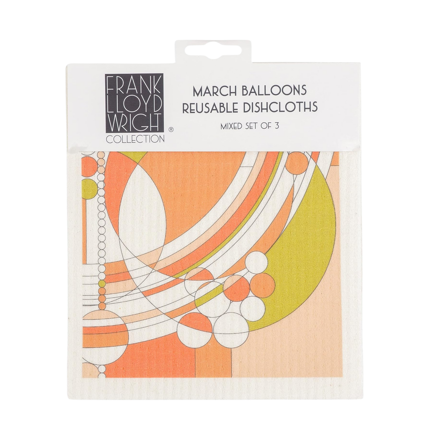 Swedish Dish Cloth Set - March Balloons