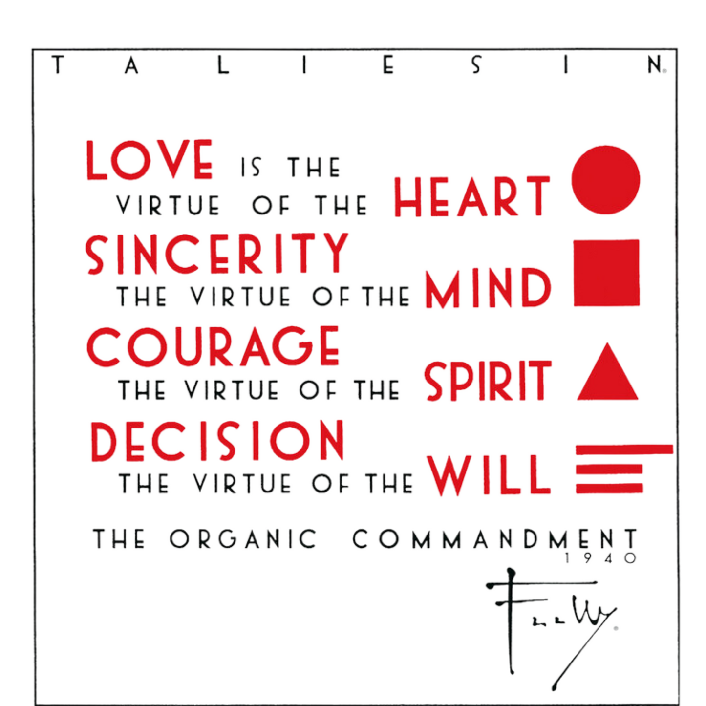 Poster - Organic Commandments