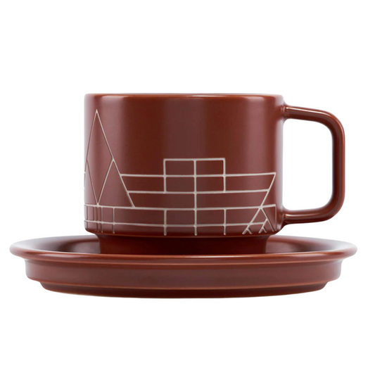 Teacup and Saucer/Terra Stoneware - Frank Lloyd Wright