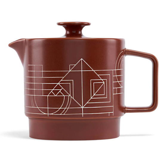 Teapot with Infuser/Terra Stoneware - Frank Lloyd Wright