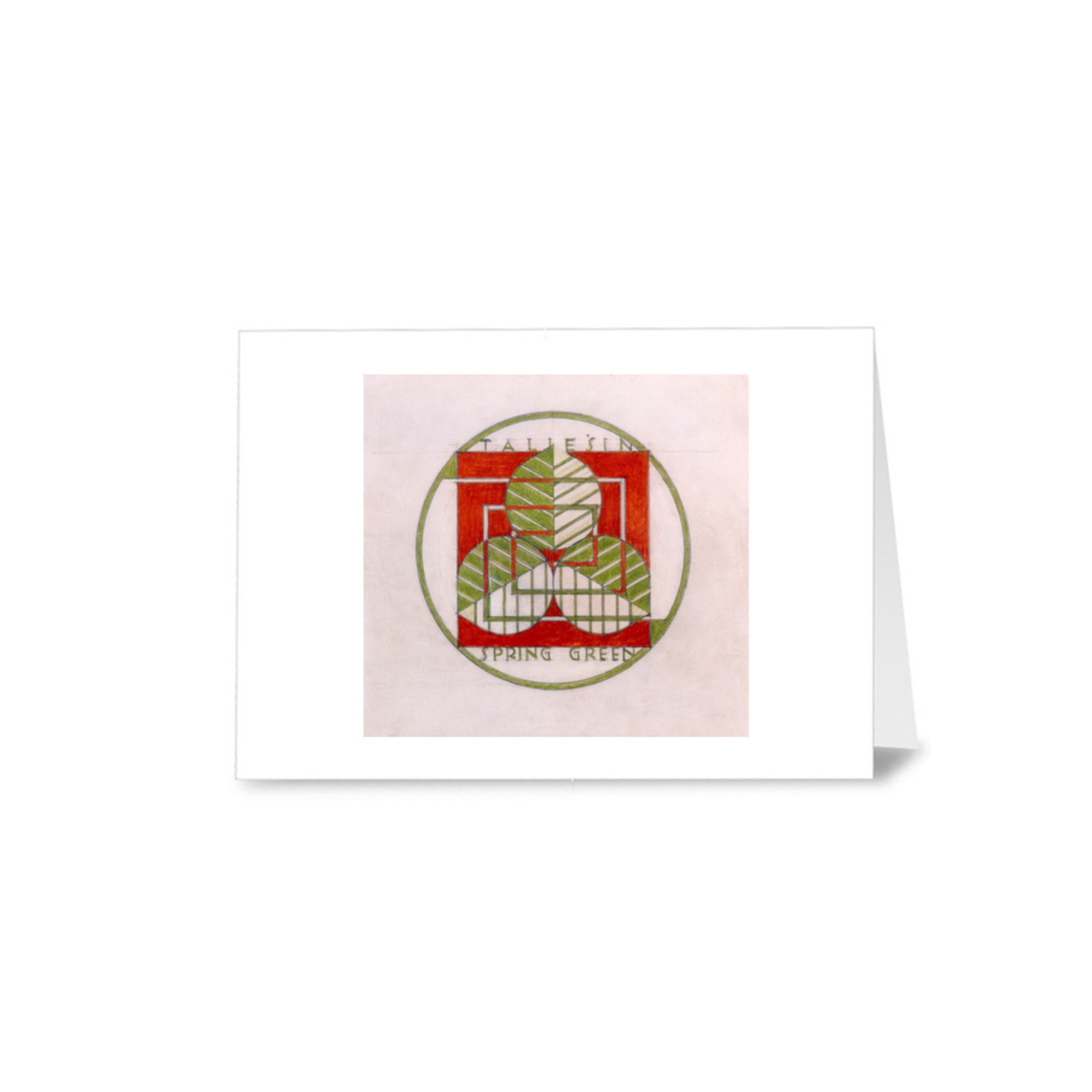Note Card Set - Spring Green Circular Design – Taliesin Preservation