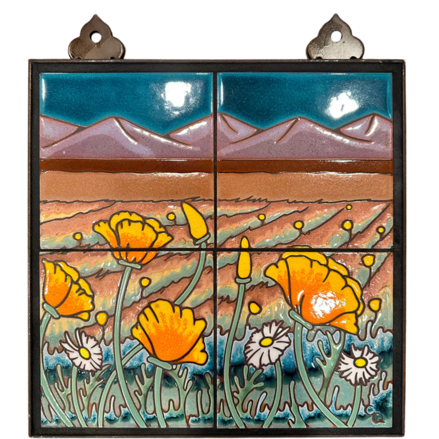 Tile - Mural - Poppies in Field
