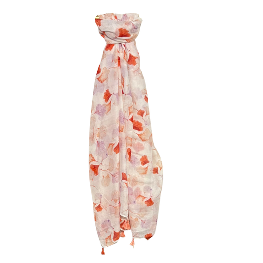 Scarf - Ginkgo Breeze Pink
