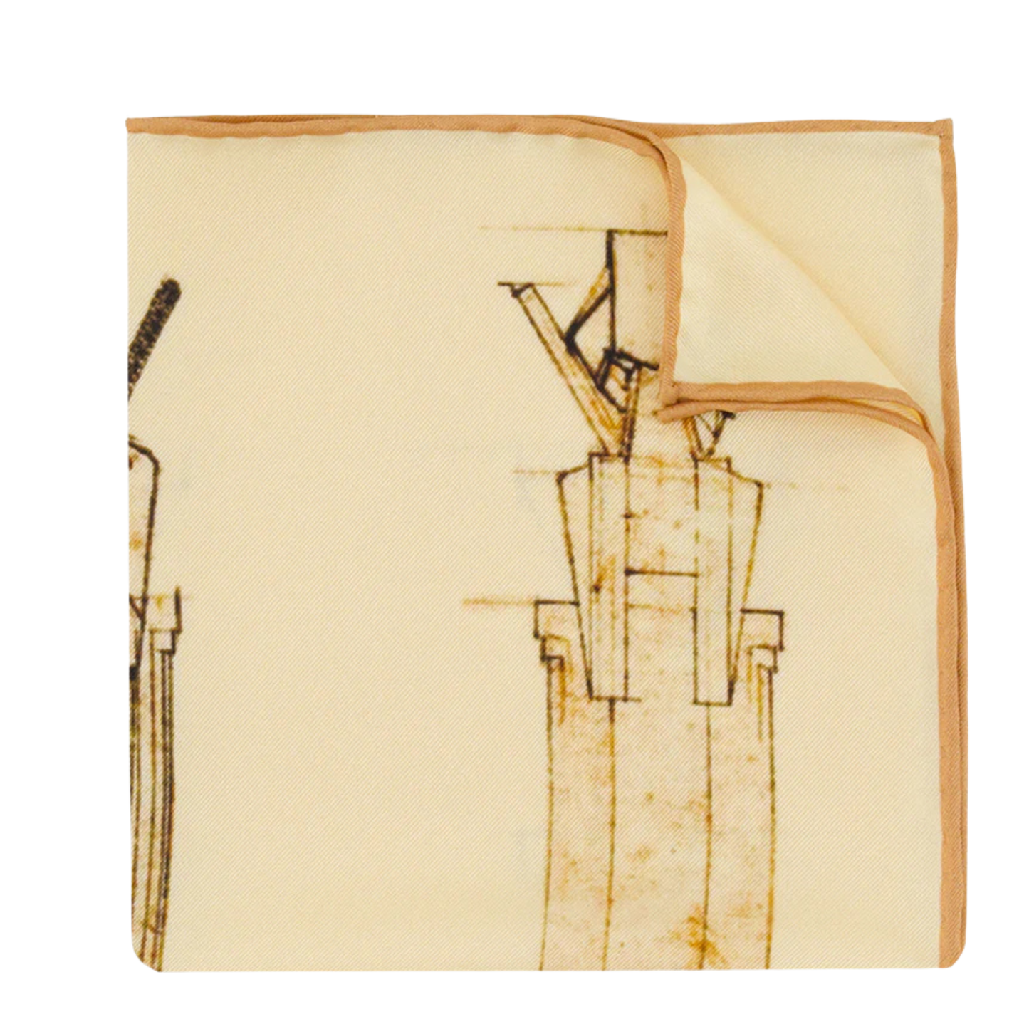 Pocket Square - Midway Gardens Sprites - Sepia