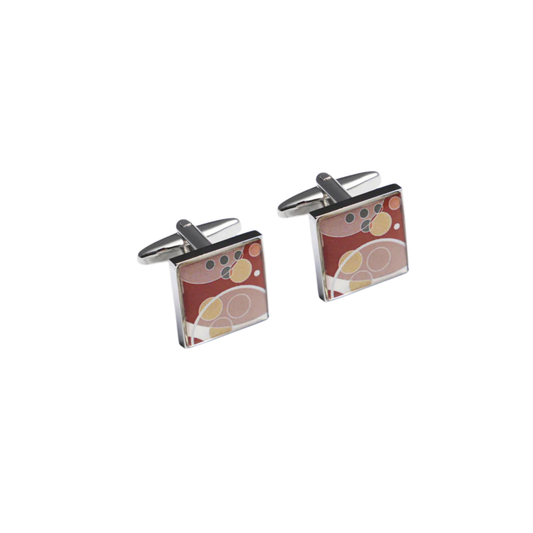 Cufflinks - Midway Gardens Circle - Terracotta