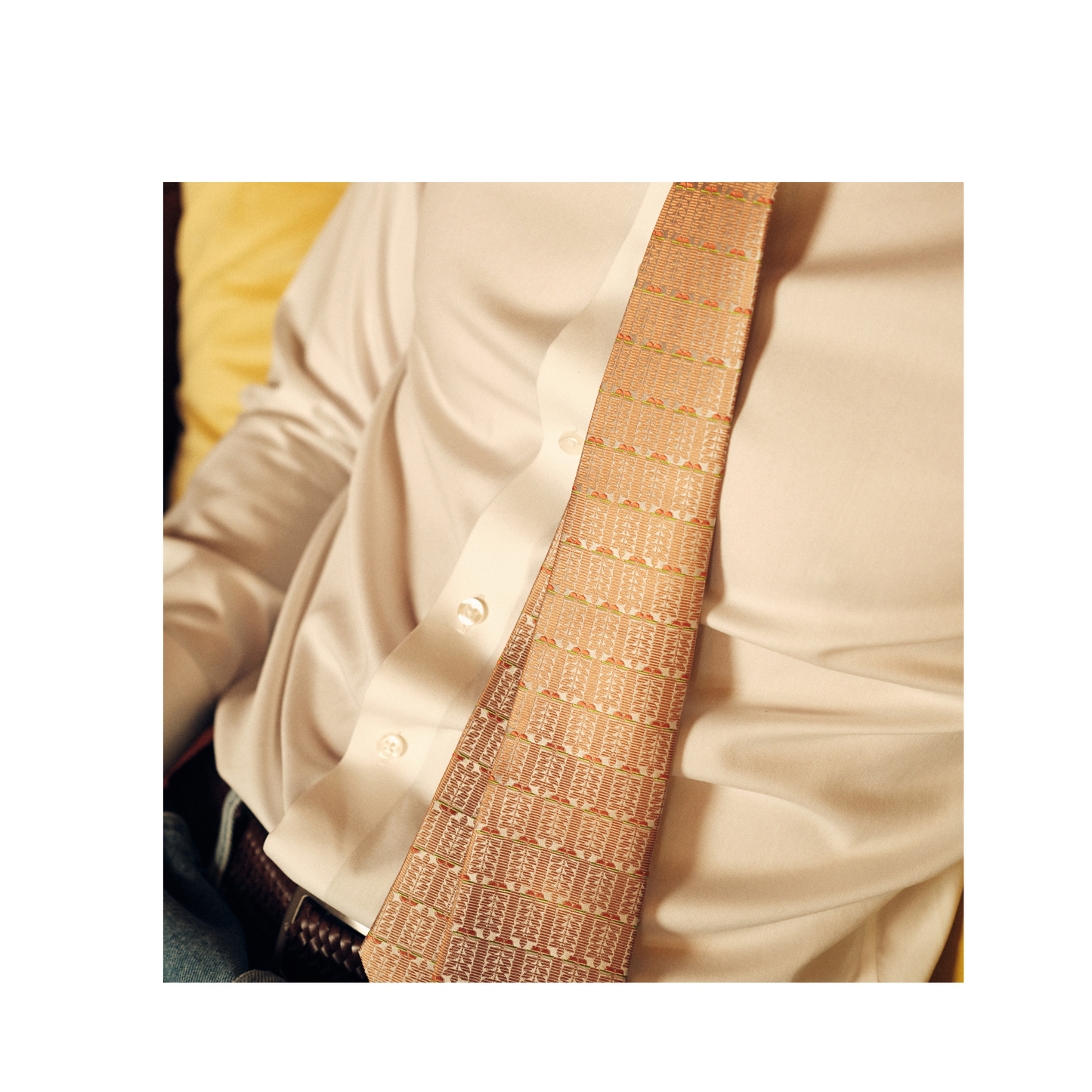 Necktie - Midway Garden Sprite Detail - Pale Terracotta