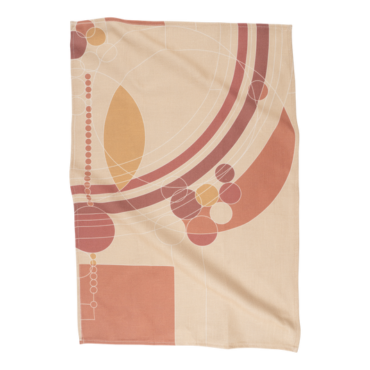 Tea Towel - March Balloons Earth Tones