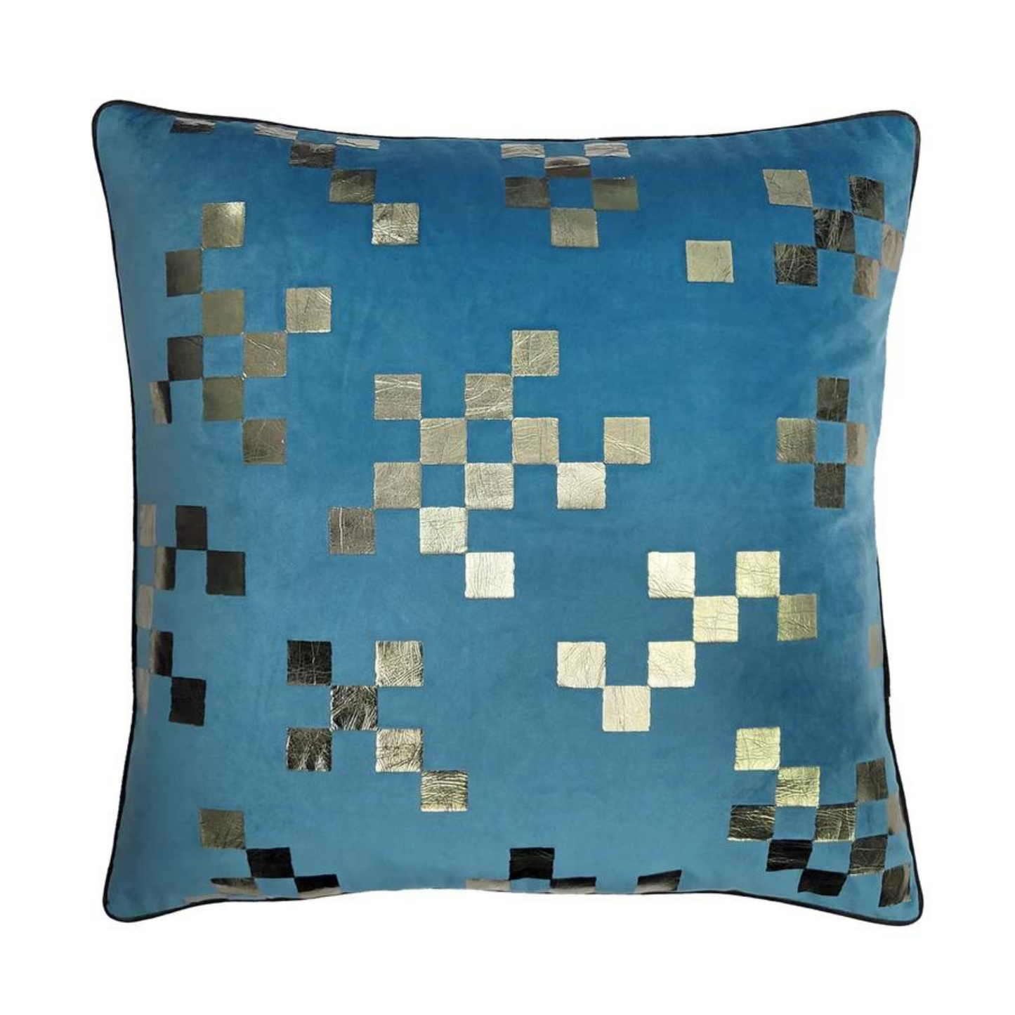 DS Imperial Squares Teal Pillow