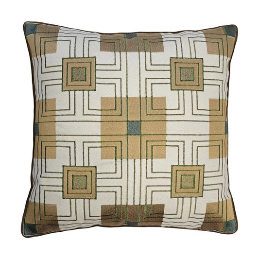 Pillow Storer Embroidered Olive/Tea